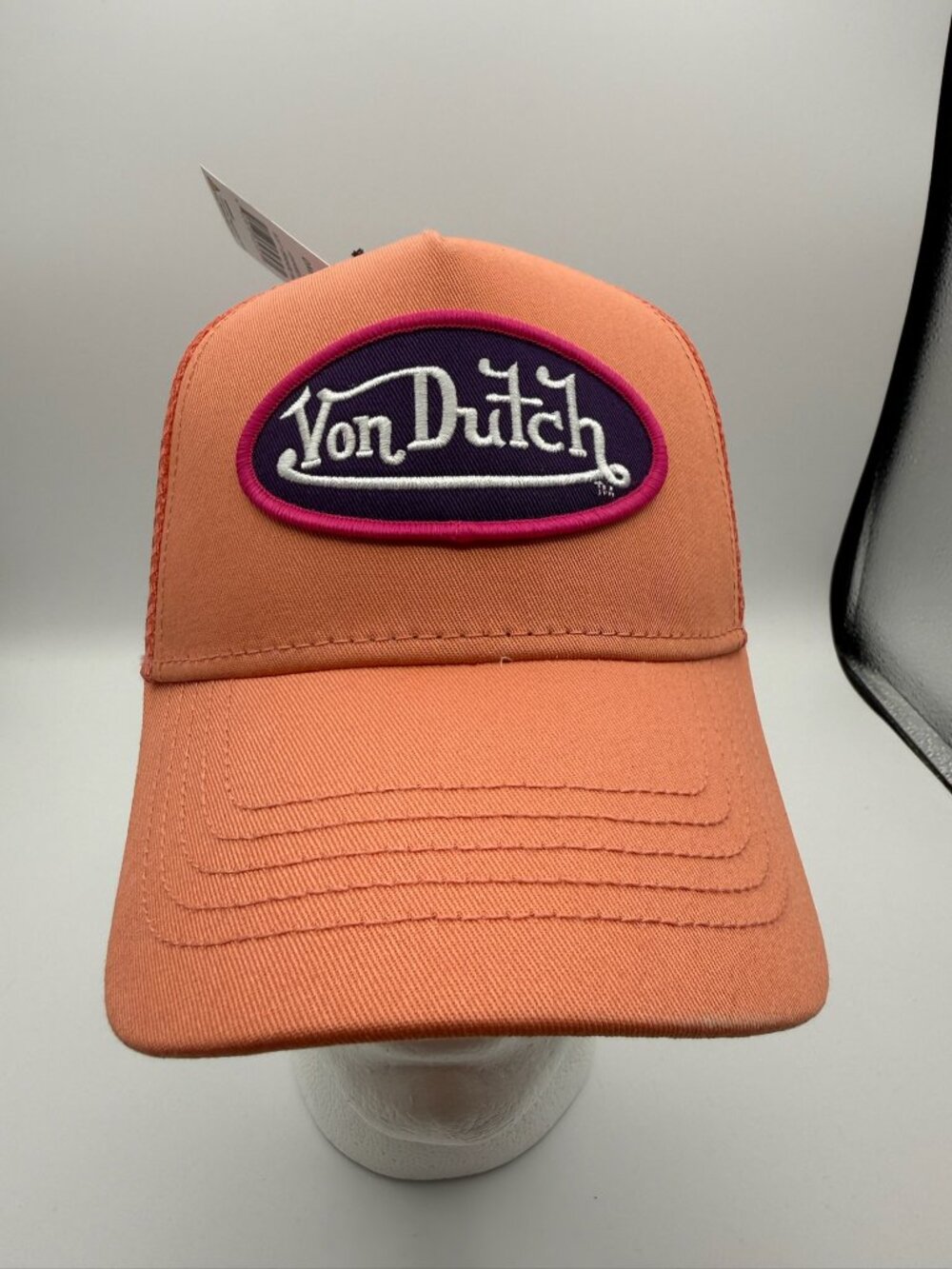 Von Dutch Hat (Soft Orange) Mesh Snapback Trucker One Size - BRAND NEW W/ TAGS!